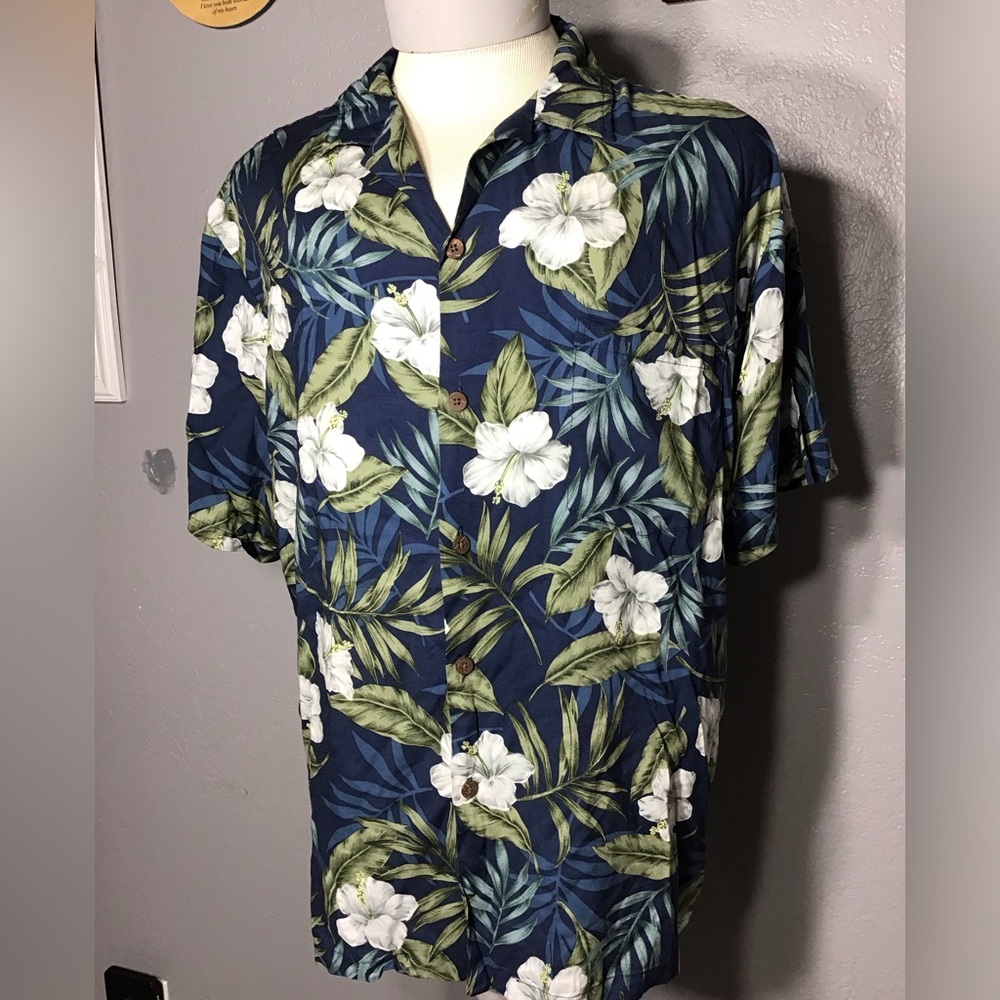 Vintage HAWAIIAN SHIRT CO. Men’s Sleeve Short Floral Size XL 100% Rayón